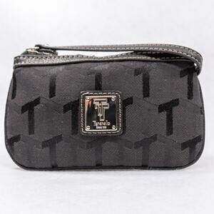 TIGNANELLO Signature Gray Canvas Wristlet Wallet